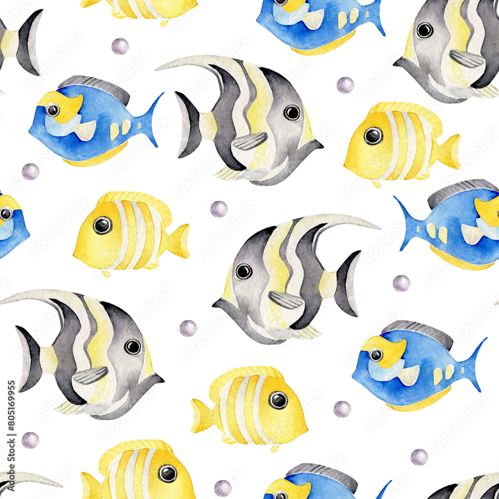seamless pattern with fishes seamless pattern with fishes