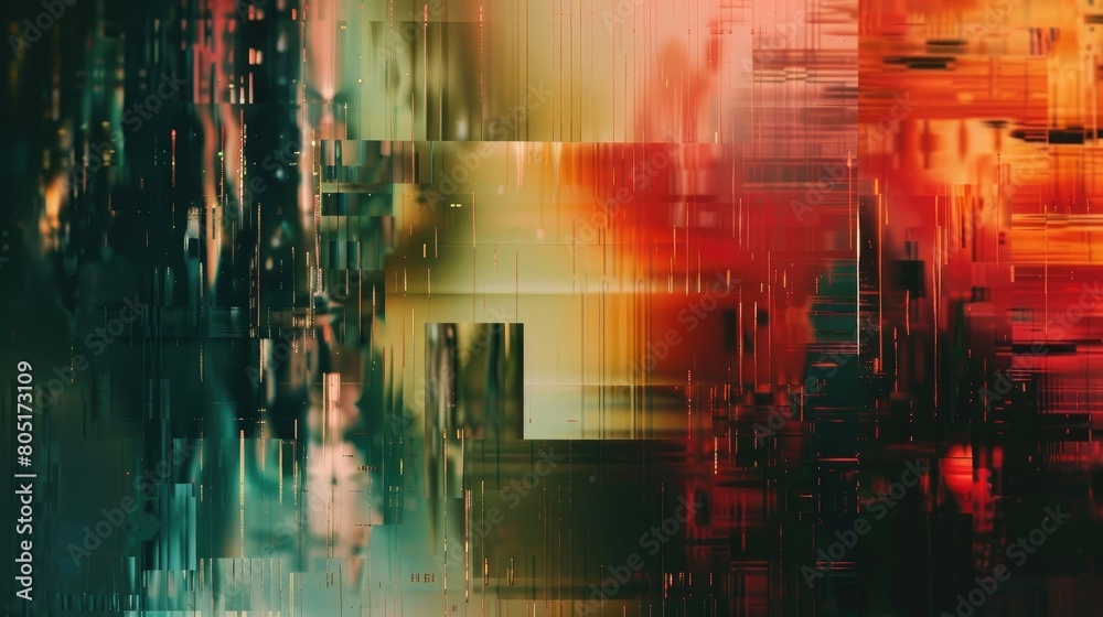 motion glitch interlaced multicolored distorted textured futuristic background