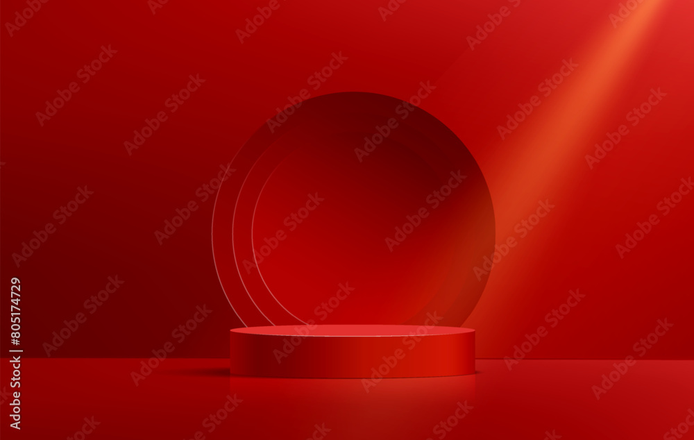 Red abstract background, mock up scene for product display Red abstract background, mock up scene for product display