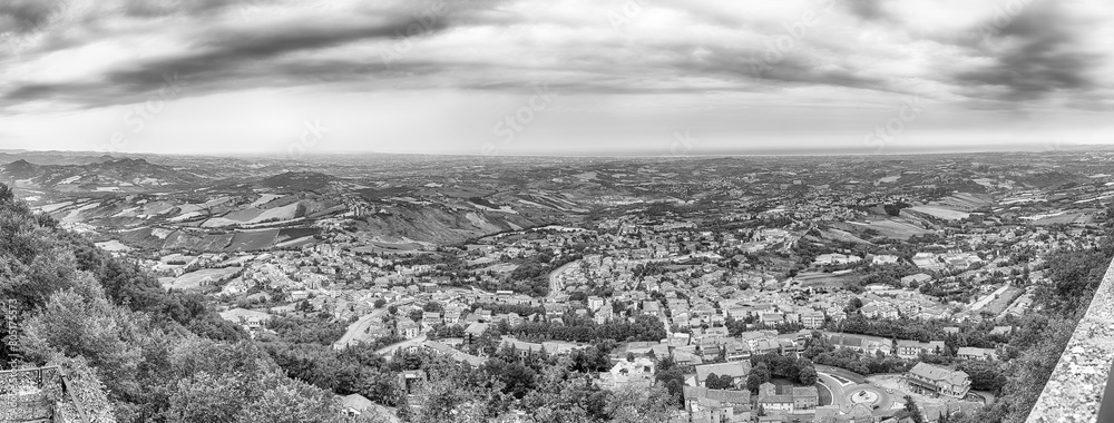 Panoramic view from Monte Titano, City of San Marino