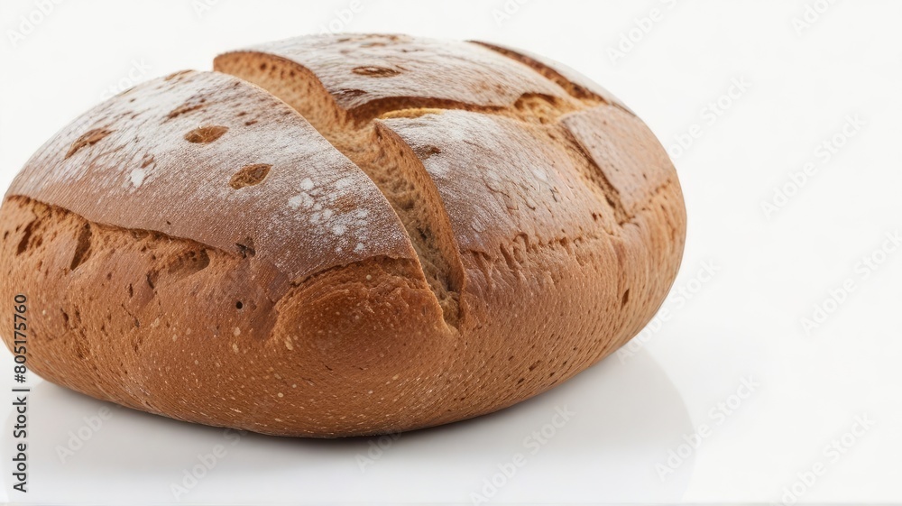 Close up photo rye loaf bread isolated Close up photo rye loaf bread isolated