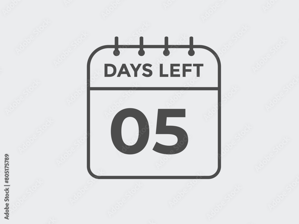 5 days to go countdown template. 5 day Countdown left days banner design. 5 Days left countdown timer
5 days to go countdown template. 5 day Countdown left days banner design. 5 Days left countdown timer