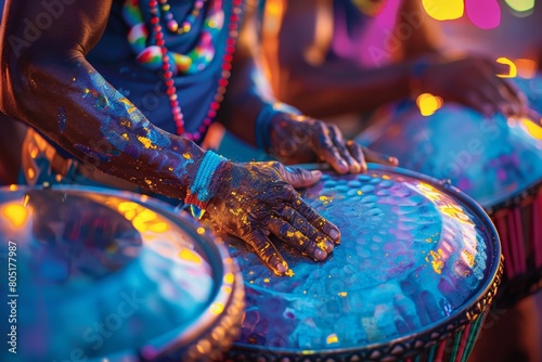 Vibrant Hands on Steel Drums Celebrate Caribbean-American Heritage photo