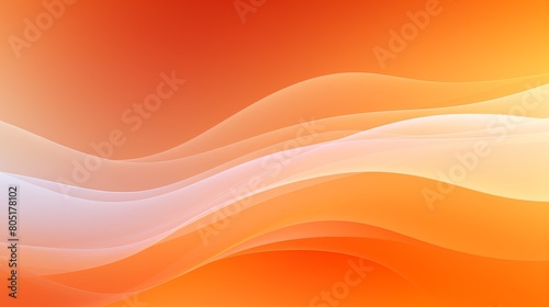 Abstract Orange and White Background With Waves