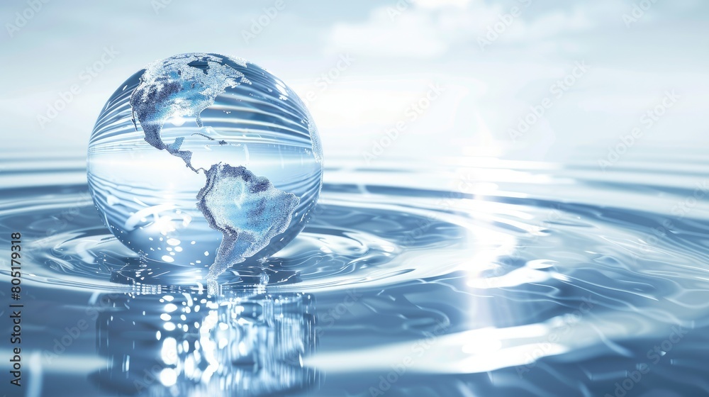 An information sphere with data and information drawn as a globe, adorned with ripples and fluctuations, Ai Generated. An information sphere with data and information drawn as a globe, adorned with ripples and fluctuations, Ai Generated.