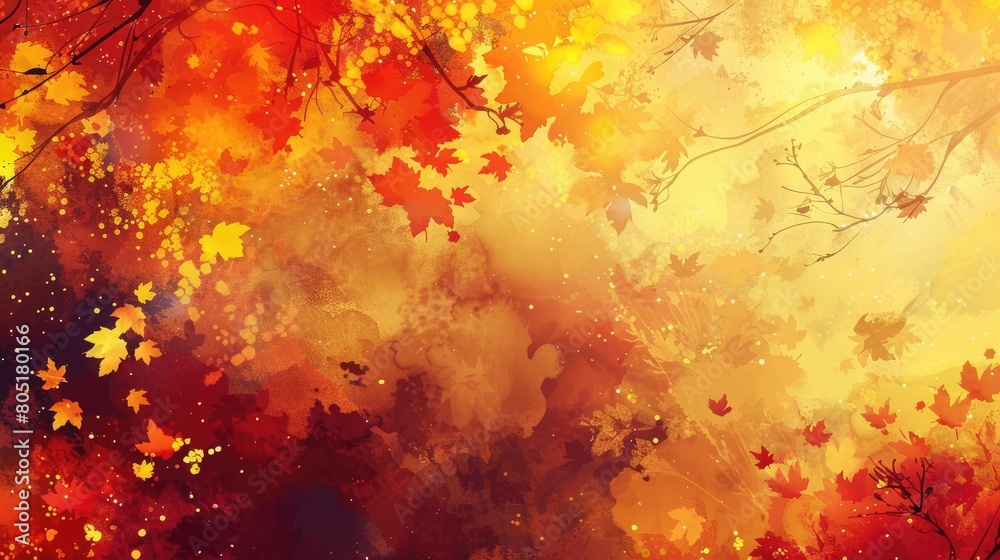 Immerse yourself in an abstract background evoking the essence of autumn, Ai Generated.