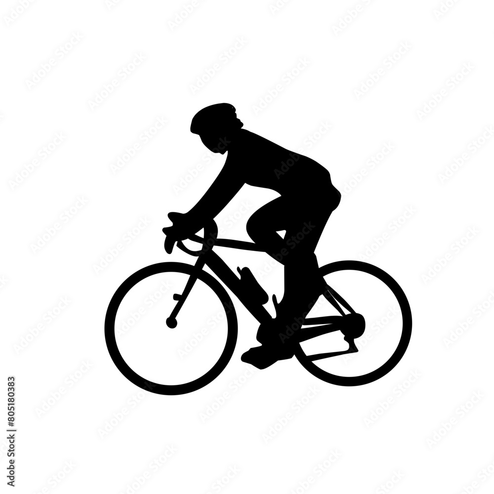 Fototapeta premium Cyclist silhouettes set