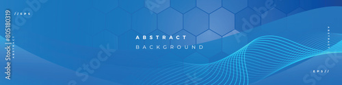 Modern abstract lines linkedin banner template