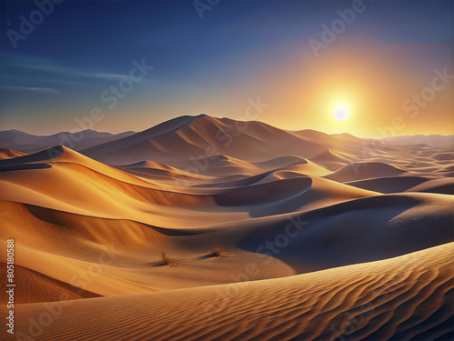 Desert sand dunes at sunset,Desert sand dunes at sunset national park,