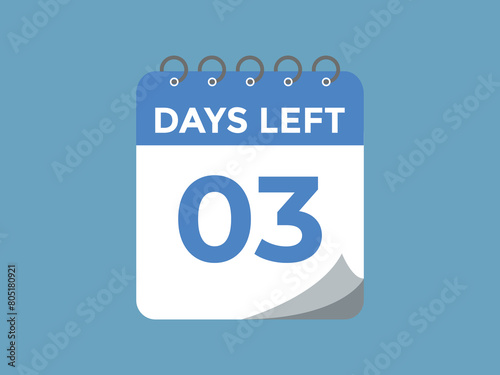 3 days to go countdown template. 3 day Countdown left days banner design. 3 Days left countdown timer

