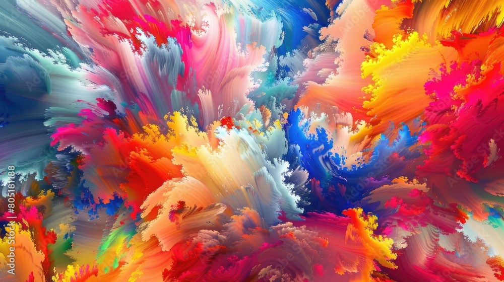 Enter a realm of innovation and creativity with an abstract colorful background, Ai Generated.