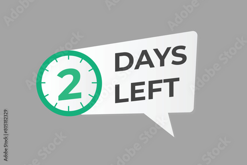 2 days to go countdown template. 2 day Countdown left days banner design. 2 Days left countdown timer
