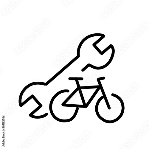 Bicycle Related Line Icon