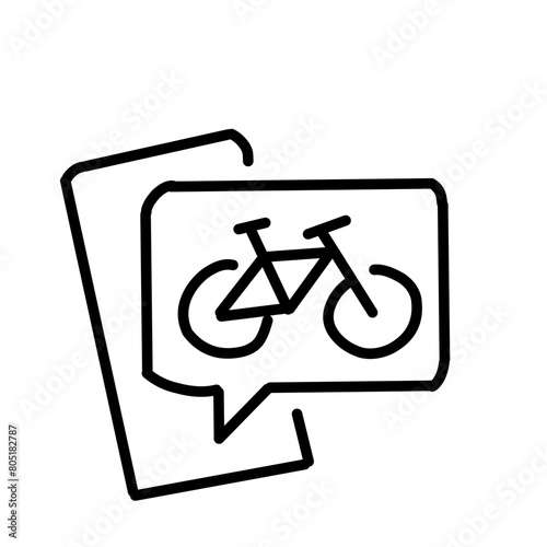 Bicycle Related Line Icon