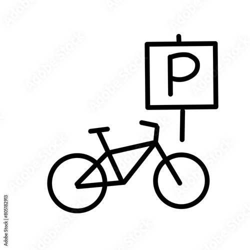 Bicycle Related Line Icon