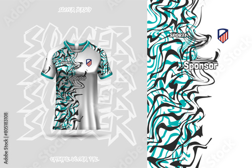 Football jersey design template, suitable for jersey design, background, poster.