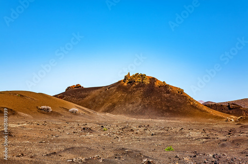 Volcanic landscape  Island Lanzarote  Canary Islands  Spain  Europe.