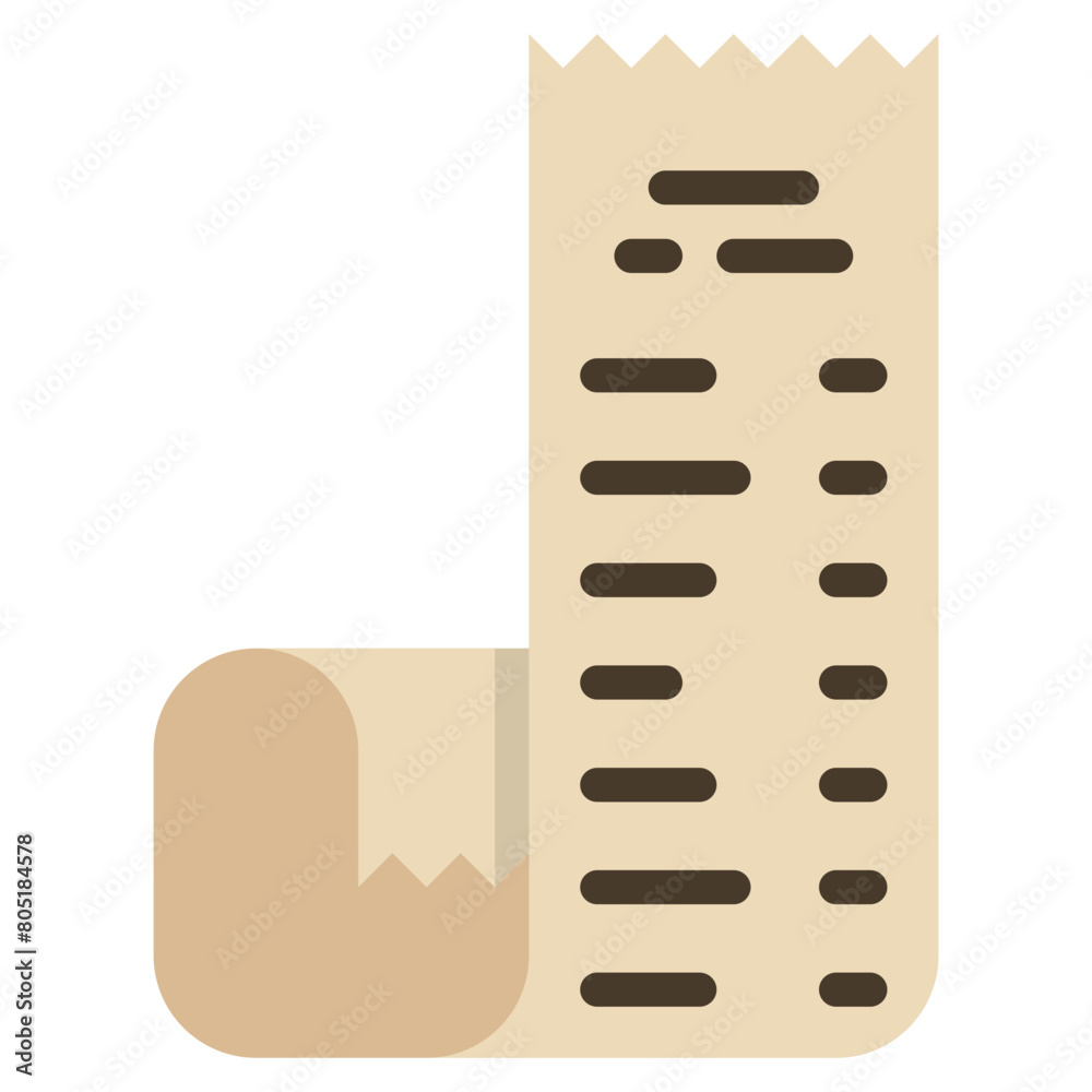 receipt or slip for shopping flat icon receipt or slip for shopping flat icon