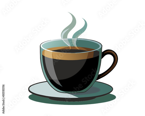Coffee cup icon. Coffee time drink and beverage theme. Isolated design. Vector illustration