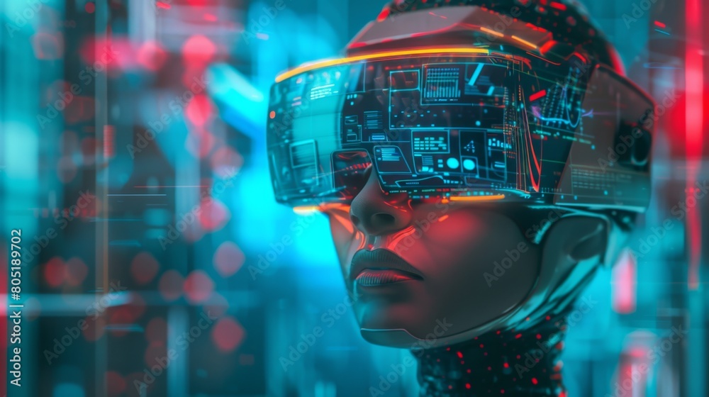 AI illustration, VR, technology, future AI illustration, VR, technology, future