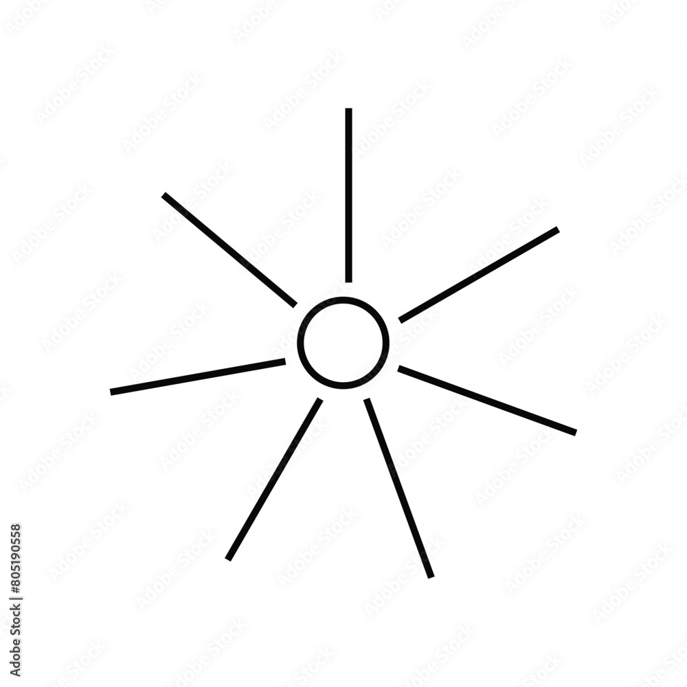 Sun icon , Sun symbol vector with white background.
