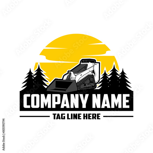 Skid steer loader company  logo vector image