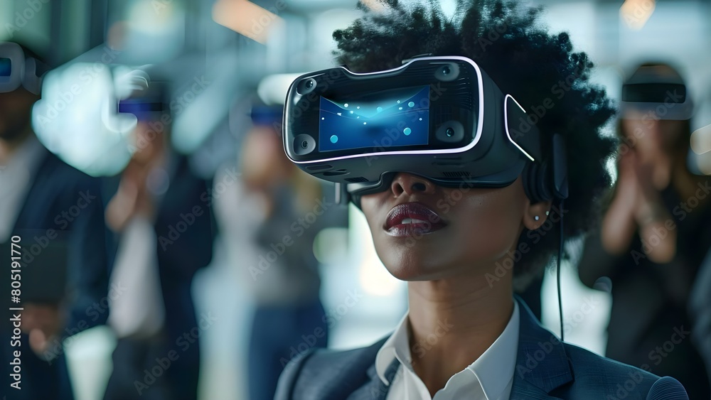 Utilizing VR and AR Technology for Innovative Business Strategies. Concept VR Technology, AR Technology, Business Strategy, Innovation, Virtual Reality