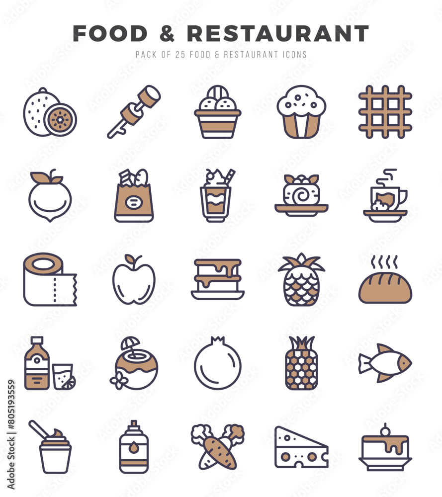 Food and Restaurant icons set. Vector illustration. Food and Restaurant icons set. Vector illustration.