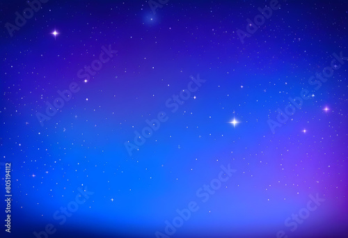 A dark purple background with stars scattered throughout