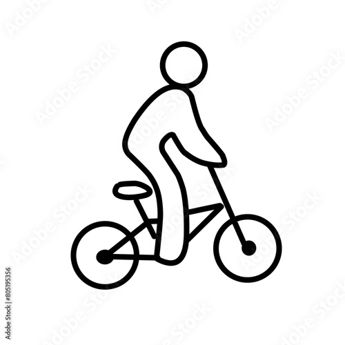 Bicycle rider vector line