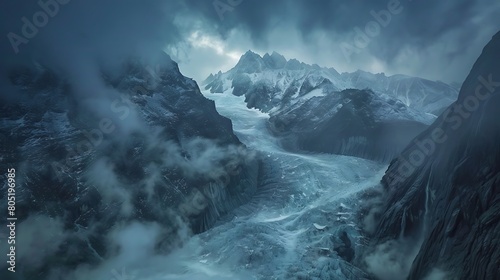 Discover the harmonious dance of ice and water  as glaciers sculpt the land and rivers carve their way through ancient valleys. Step into this 8K tableau of natural beauty  