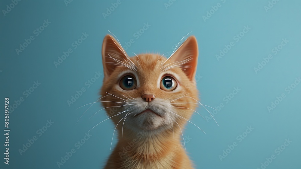 Ginger cat in the studio scene. Ideas from the cuteness of ginger cats.