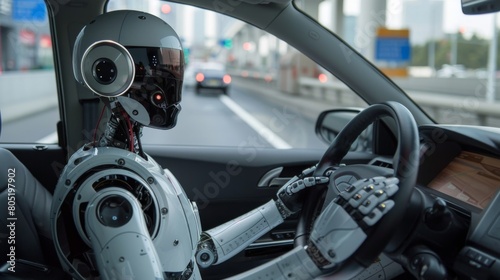 advanced car is smoothly operated by a robot