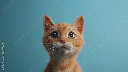Ginger cat in the studio scene. Ideas from the cuteness of ginger cats.