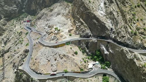 Aerial Views of Kabul-Jalalabad Road at Mahipar photo