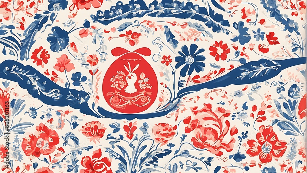 paisley background Easter Delight Poland Flag Rabbit Eggs paisley background Easter Delight Poland Flag Rabbit Eggs