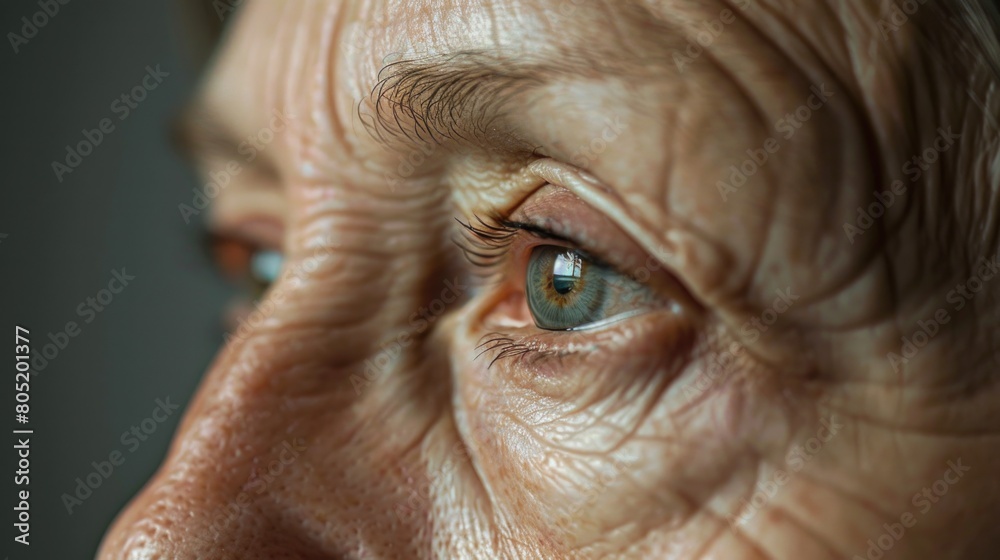 Detailed close up of an older woman's eye, suitable for medical or beauty concepts Detailed close up of an older woman's eye, suitable for medical or beauty concepts