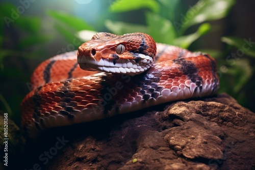 Vibrant Phyton snake. Animal beauty tropical. Generate Ai © juliars