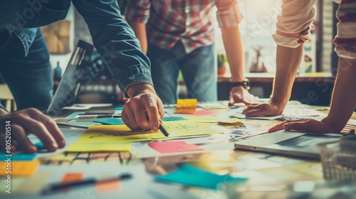 A digital marketing professional curates engaging content for a social media strategy, aiming to manage and grow an online audience effectively. photo