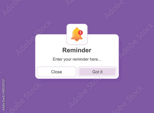 New message icon in flat style. Reminder vector illustration on isolated background. Bubble notification sign business concept.