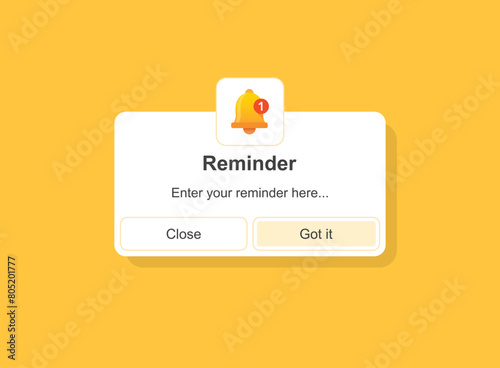New message icon in flat style. Reminder vector illustration on isolated background. Bubble notification sign business concept.