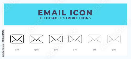 Email icon. Outline. Lineal icon symbol vector. Black outline.