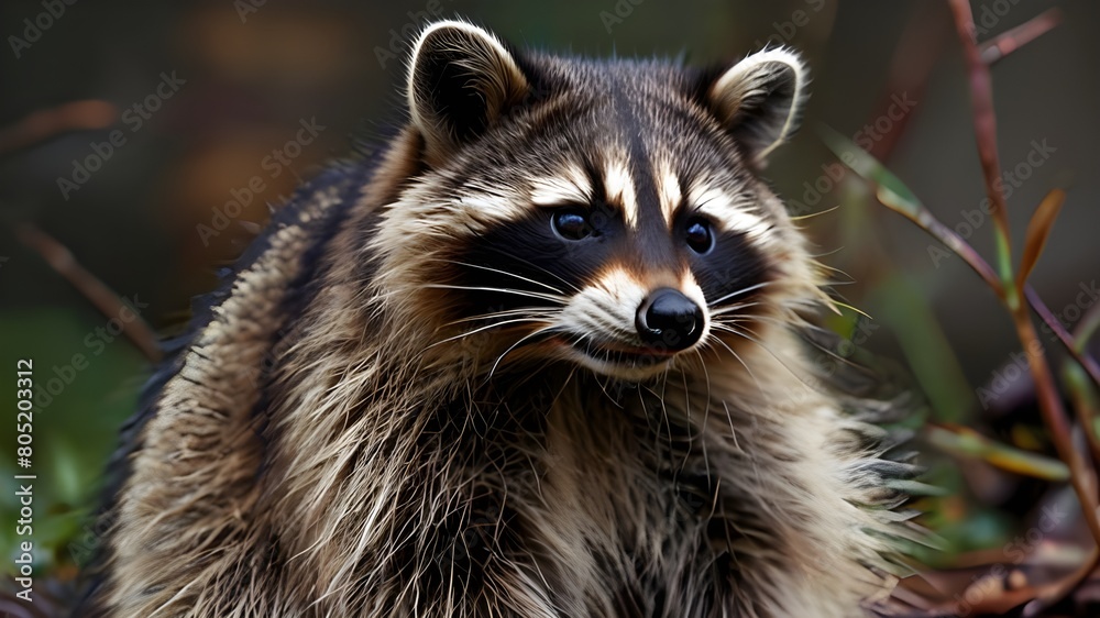 raccoon on a branch