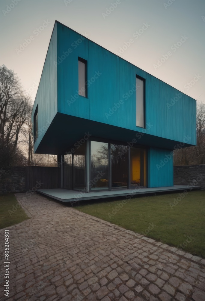 modern house in the park