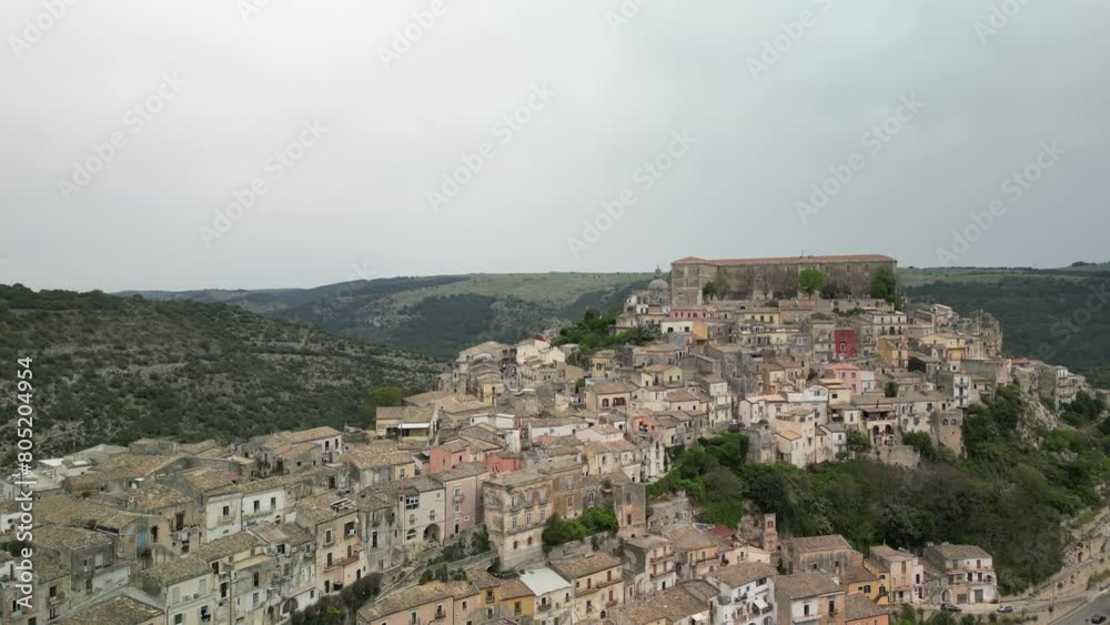 view of the city of Ragusa, on the island of Sicily view of the city of Ragusa, on the island of Sicily