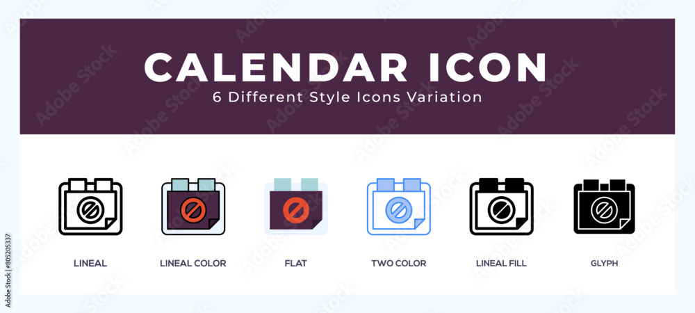 Calendar icon vector design illustration in trendy style