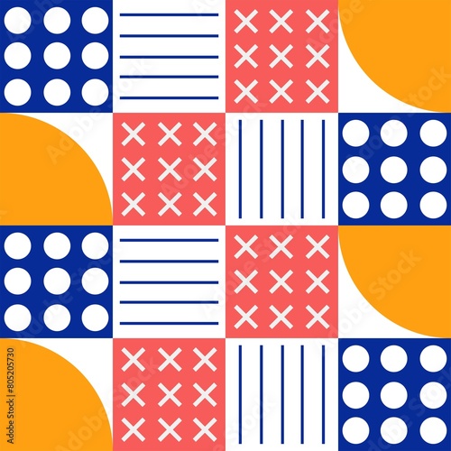Illustration pattern design of different types , blue , pink and of yellow color 