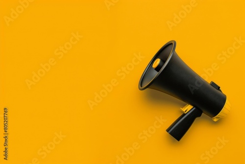 Megaphone Over Vibrant Color Background - Corporate Communication, Advertisement Campaign, Marketing Broadcast