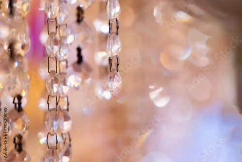 Hanging bead mobile Use a blur effect. and bokeh light effect