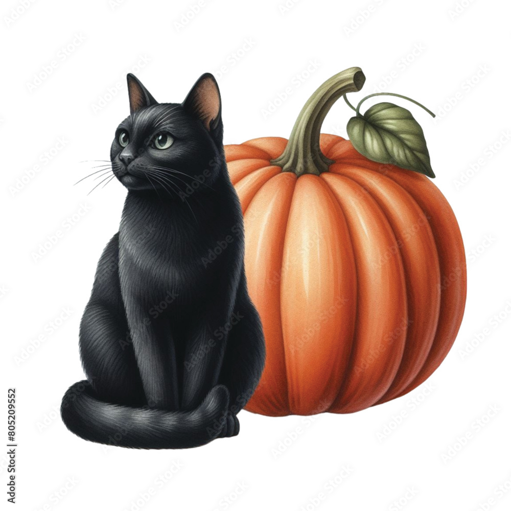 Halloween Black Cat Pumpkin PNG Halloween Black Cat Pumpkin PNG